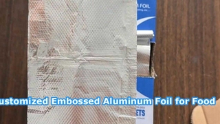 Papel de aluminio gofrado personalizado por el cliente para alimentos