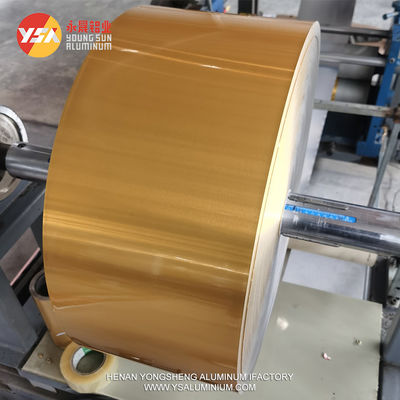 Golden Food Grade Aluminum Foil Roll Chocolate Packaging Fresh Moisture Proof