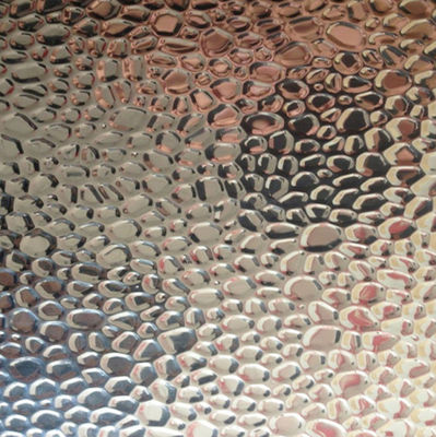 Pelido de naranja Estucado Martillo Pebble Espejo Reflector Reproducido Hojas de Aluminio