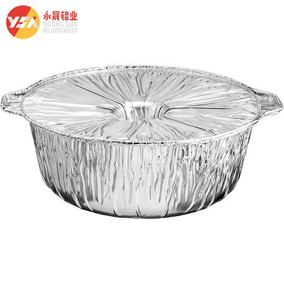 Pot de papel de aluminio desechable con tapa de papel de aluminio 255 * 91mm 2200ml 75oz