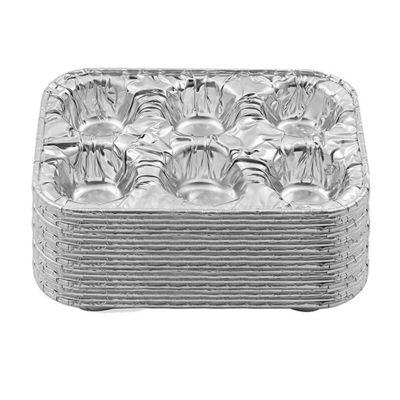 Envases desechables para muffins 6 tazas Envases para muffins para hornear mini pasteles
