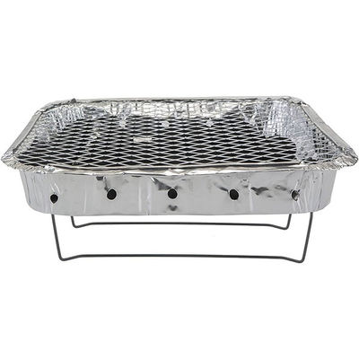 Herramientas de barbacoa desechables para picnic al aire libre bandeja de aluminio para barbacoa
