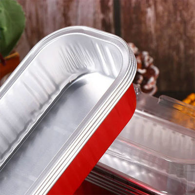 7 oz de papel de pared suave taza de pastel desechable bandeja de horneado rectangular contenedor de papel de aluminio