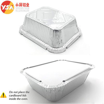 Contenedores de papel de aluminio para llevar con tapas
