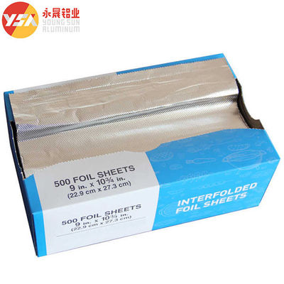 18mic * 15cm Hojas de papel de aluminio en relieve con caja de embalaje personalizada