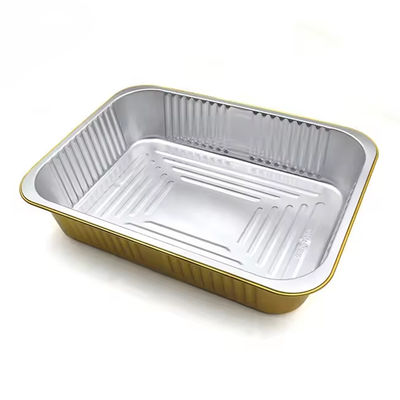 Contenedores de alimentos de papel de aluminio con cubierta de plástico