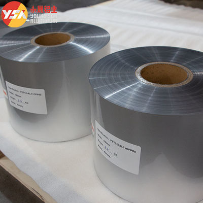 Película de embalaje laminada de papel de aluminio CPP/AL/PET de tres capas