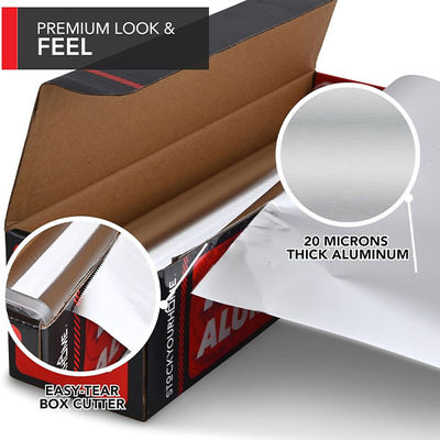 Rollo de papel de aluminio de 200 pies cuadrados, papel de envolver para el hogar, papel de aluminio para cocina
