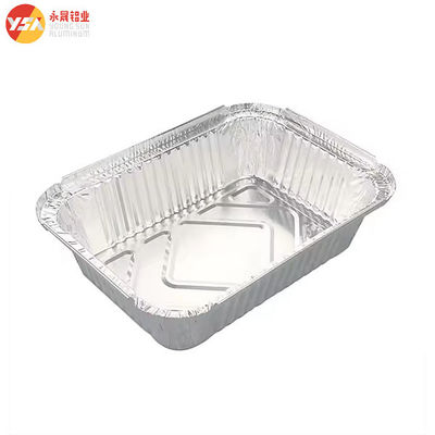 Contenedores de almuerzo desechables de papel de aluminio, ecológicos e higiénicos