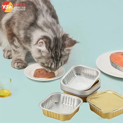100 ml 240 ml 300 ml Contenedores de alimento de papel de aluminio para mascotas Capa de sellado hermético de papel de aluminio