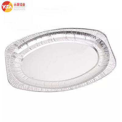 990/1400/2270ml Patio de cocción de pescado de pavo Disponible bandeja de papel oval de aluminio bandeja superficial recipiente de pescado asado
