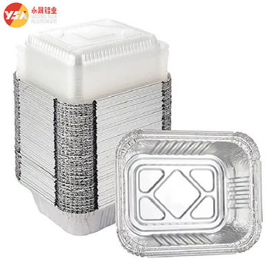 F1 8342 450 ml Contenedor desechable de papel de aluminio para alimentos con tapa