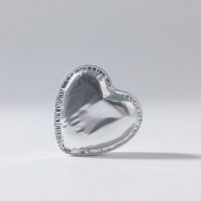 8011 heart-shaped aluminum foil container food grade material safe and high temperature resistant 0.055mm