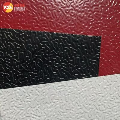 Hoja de aluminio grabada en relieve estuco recubierto de color PVDF 25 micrones 0.2-3 mm resistente a la corrosión para el revestimiento de HVAC